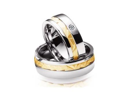 結婚指輪：マイスター　インディビジュアルズライン 070　YG/WG750　上：￥465,000-　下：￥420,000-